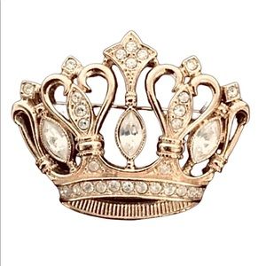 Vintage Kenneth Jay Lane Crown Pin